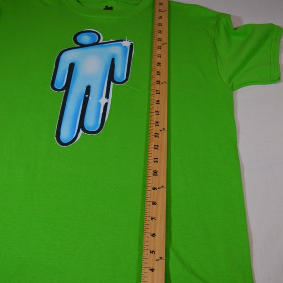 Top Shop BillieEilish Women's Size Large Lime Green Blohsh Graphic Tee Shirt - Picture 7 of 8